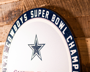VARSITY Collection- SINGLE Layer Dallas Cowboys Super Bowl XII Metal Wall Art