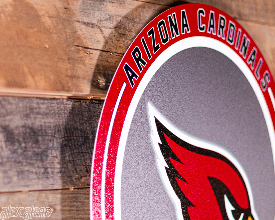 VARSITY Collection- SINGLE Layer Arizona Cardinals Metal Wall Art