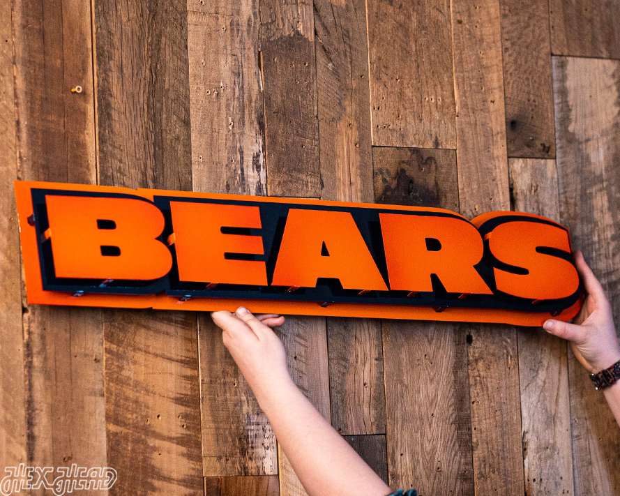 Chicago "BEARS" 3D Vintage Metal Wall Art