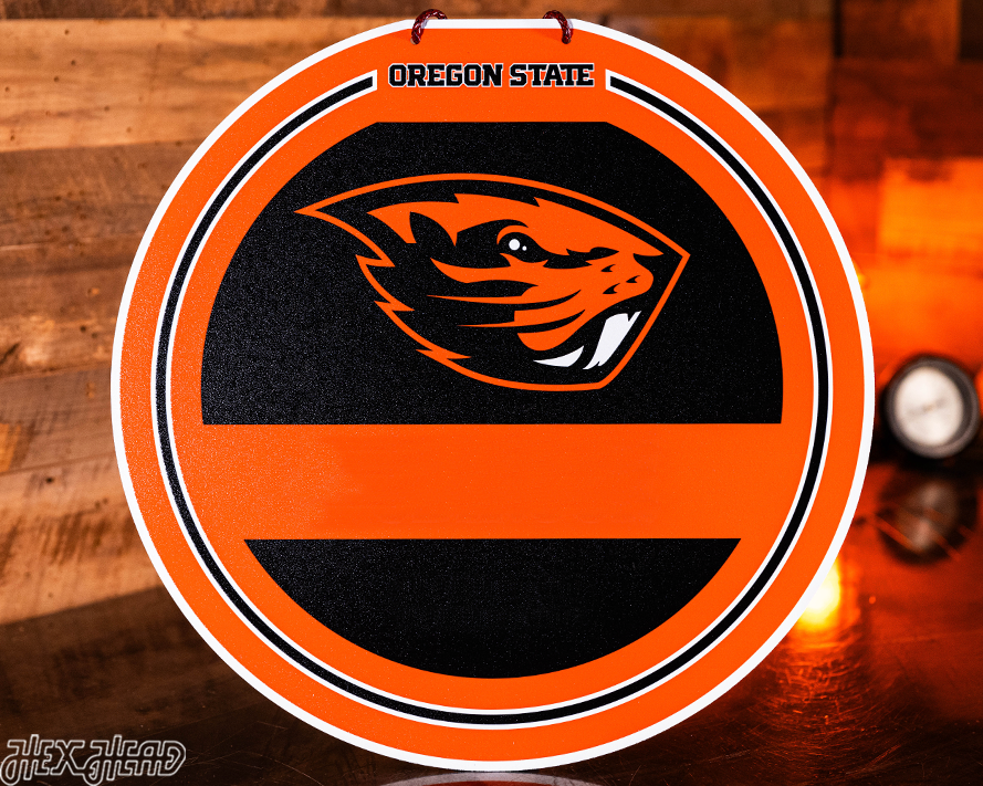 Oregon State Beavers Personalized Monogram Metal Art