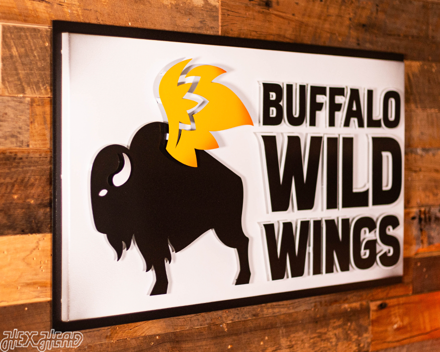 Buffalo Wild Wings 3 Dimensional FULL LOGO Metal Wall Art