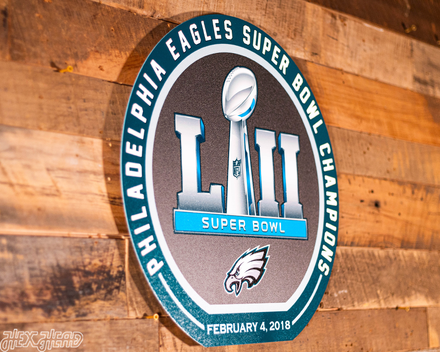 VARSITY Collection- SINGLE Layer Philadelphia Eagles Super Bowl LII Metal Wall Art