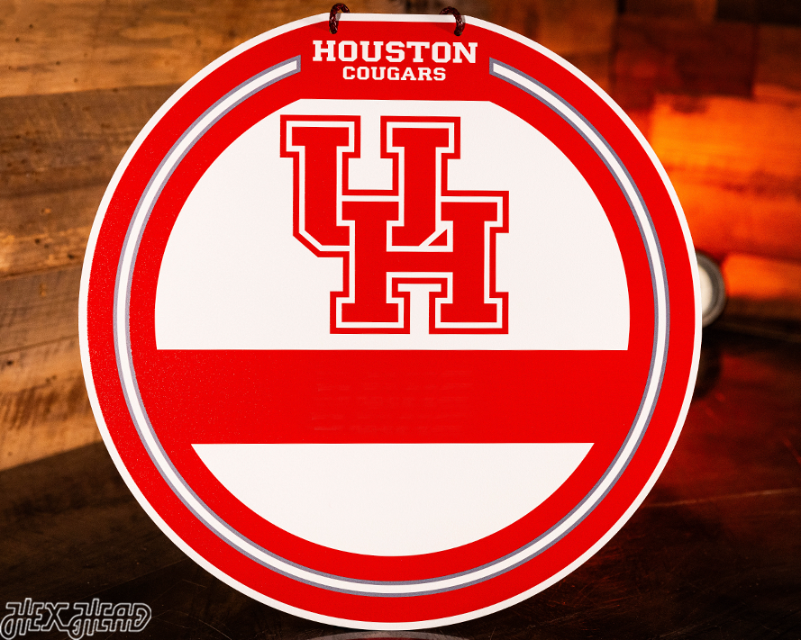 Houston Cougars Personalized Monogram Metal Art