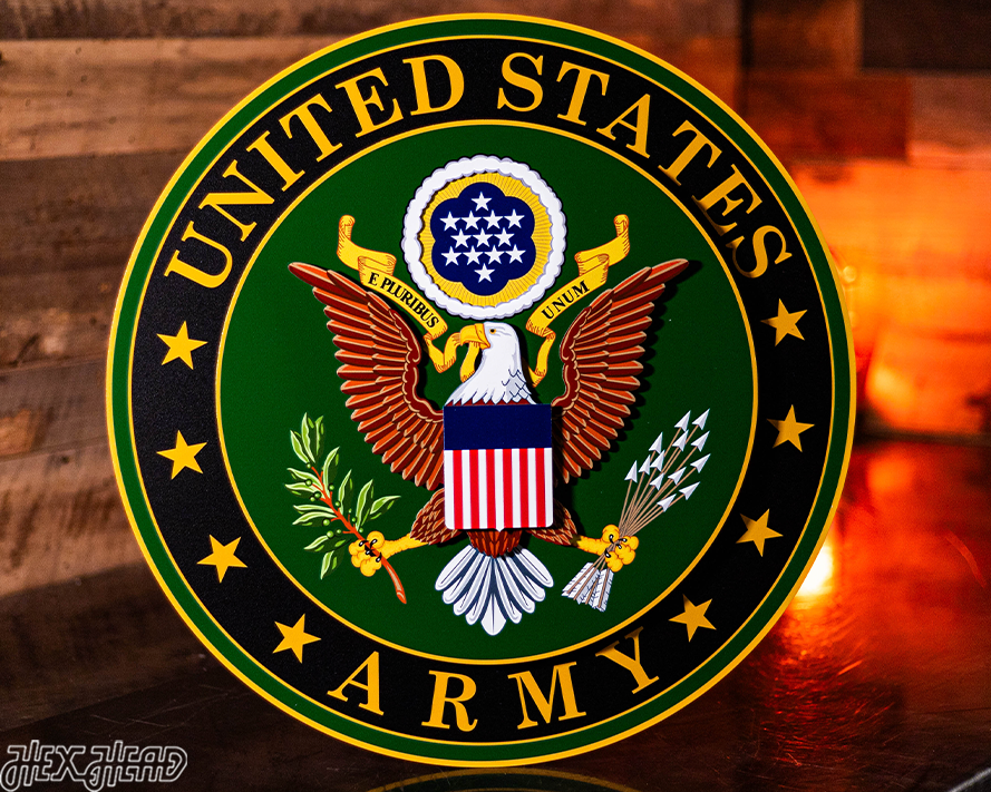 United States Army Seal 3D Vintage Metal Wall Art