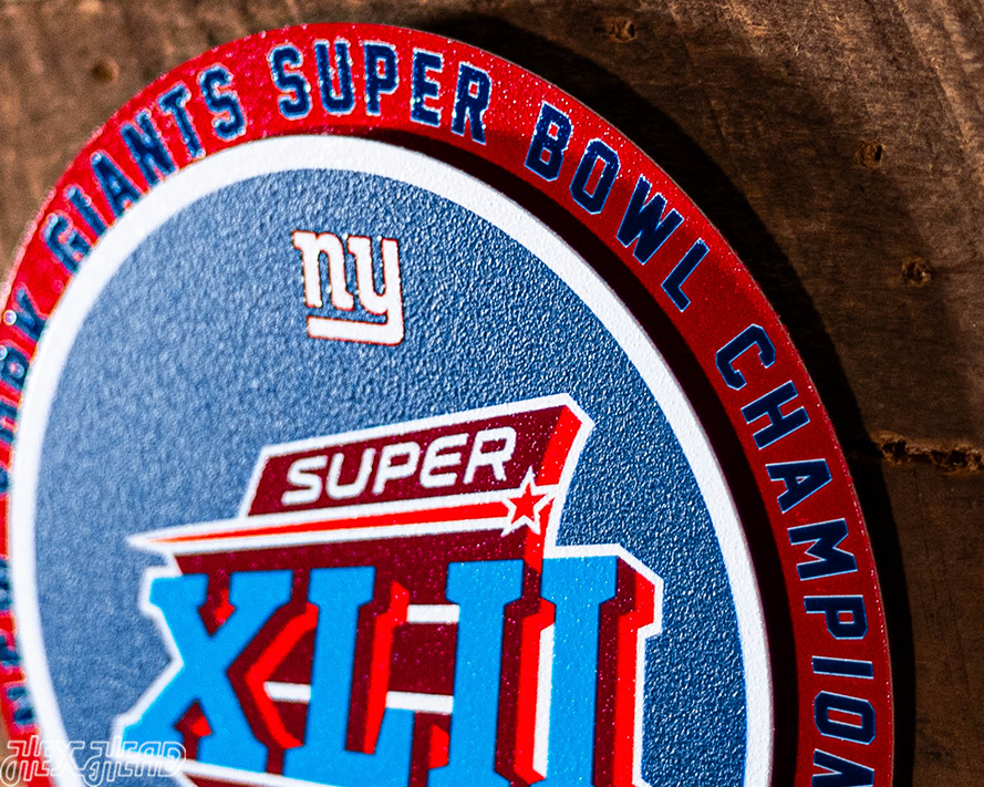 New York Giants "XLII" Super Bowl "Double Play" On the Shelf or on the Wall Art