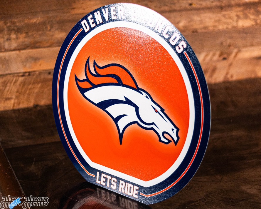 VARSITY Collection- SINGLE Layer Denver Broncos Metal Wall Art