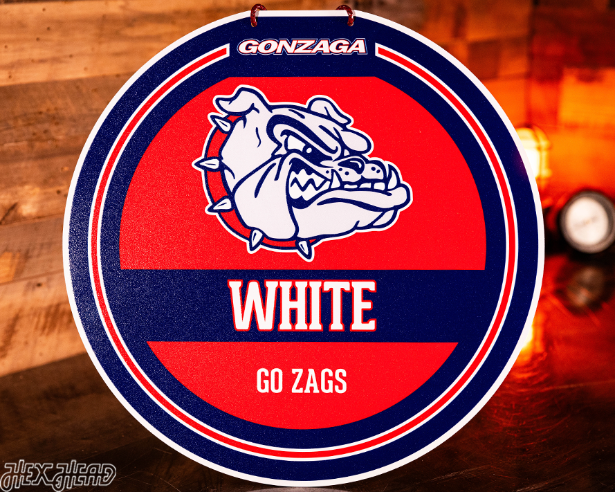 Gonzaga Bulldogs Personalized Monogram Metal Art