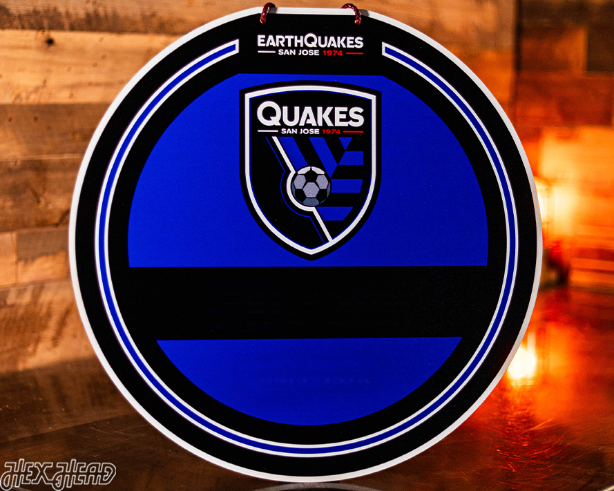 San Jose Earthquakes Personalized Monogram Metal Art