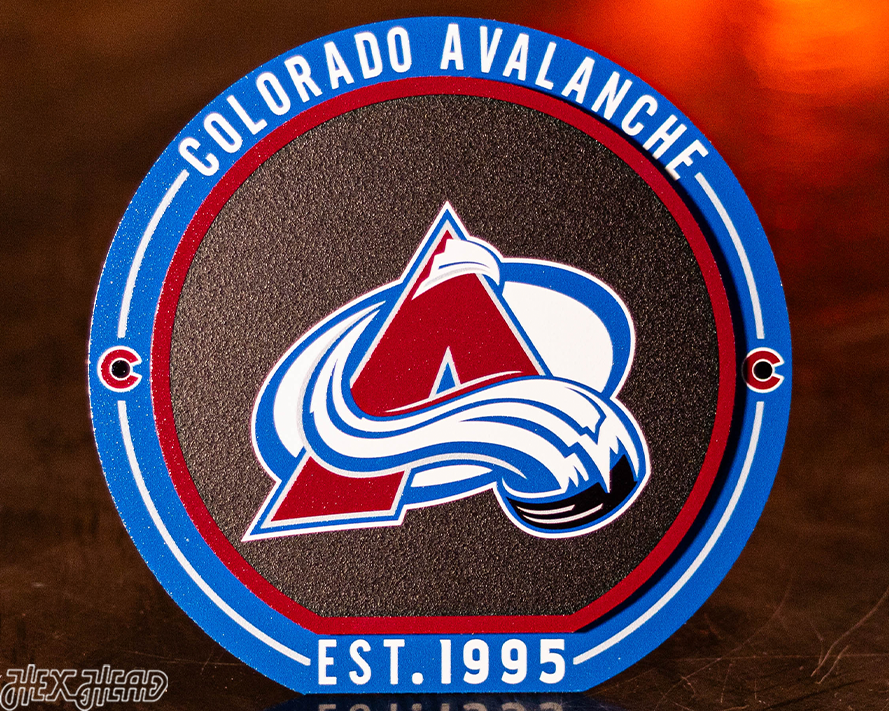 Colorado Avalanche "Double Play" On the Shelf or on the Wall Art