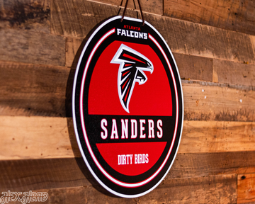 Atlanta Falcons Personalized Monogram Metal Art