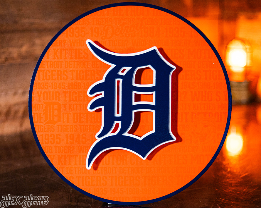 Detroit Tigers CRAFT SERIES 3D Embossed Metal Wall Art