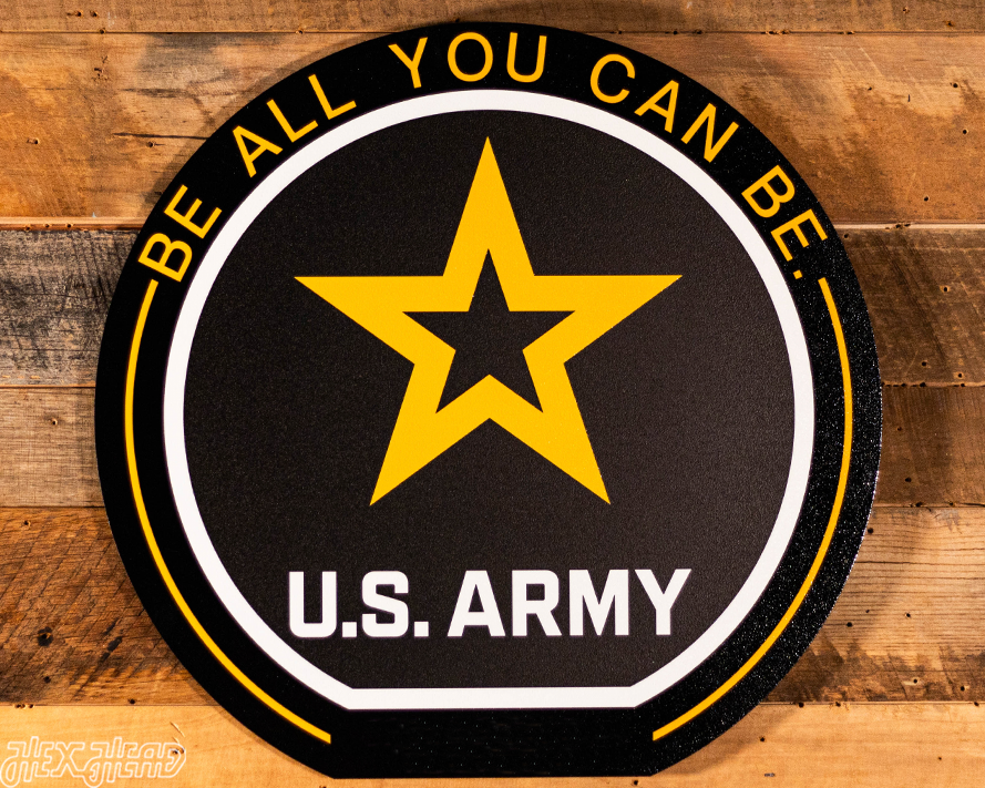 VARSITY Collection- SINGLE Layer United States Army Metal Wall Art