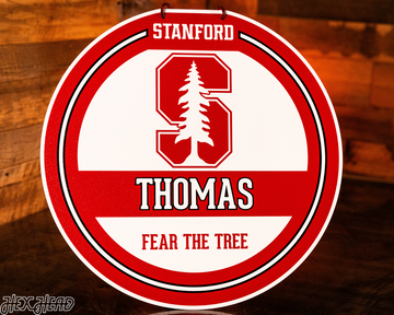 Stanford Cardinal Personalized Monogram Metal Art
