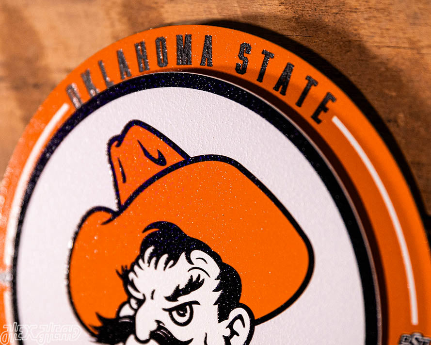 Oklahoma State Cowboys "Double Play" On the Shelf or on the Wall Art