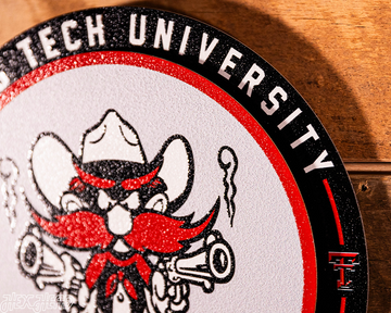 Texas Tech Red Raiders "Double Play" On the Shelf or on the Wall Art