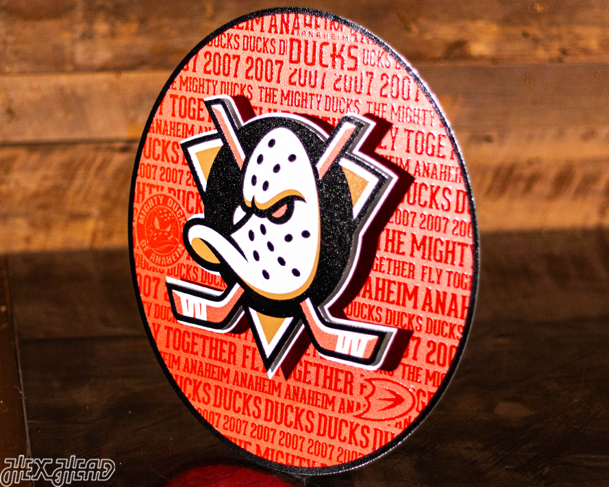 Anaheim Ducks CRAFT SERIES 3D Embossed Metal Wall Art