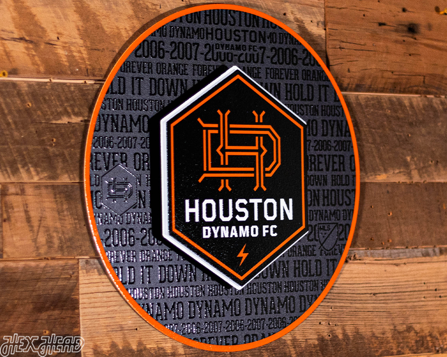 Houston Dynamo CRAFT SERIES 3D Embossed Metal Wall Art