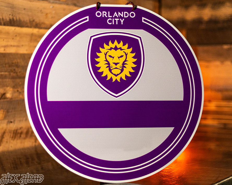 Orlando City SC Personalized Monogram Metal Art