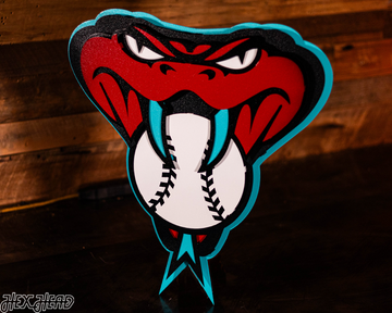 Arizona Diamondbacks Mascot 3D Vintage Metal Wall Art