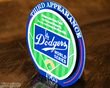 Los Angeles Dodgers 1965 World Series "Double Play" On the Shelf or on the Wall Art