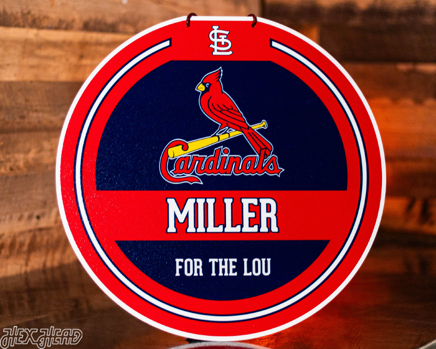 St. Louis Cardinals Personalized Monogram Metal Art