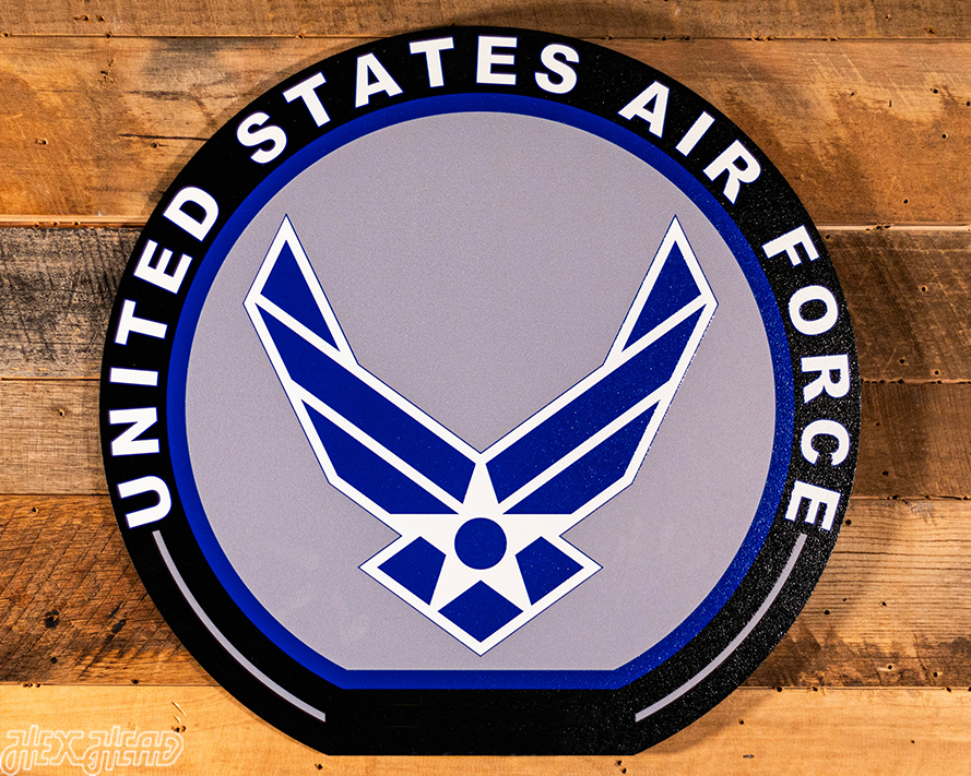 VARSITY Collection- SINGLE Layer United States Air force Metal Wall Art