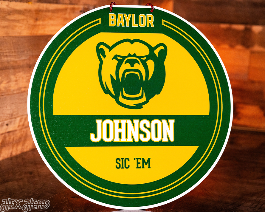 Baylor Bears Personalized Monogram Metal Art