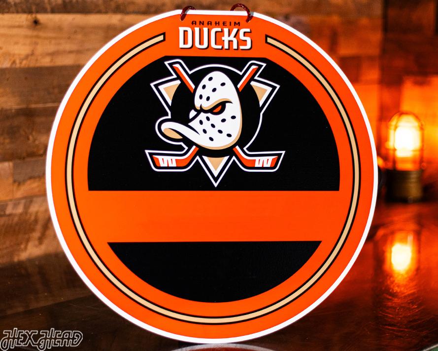 Anaheim Ducks Personalized Monogram Metal Art