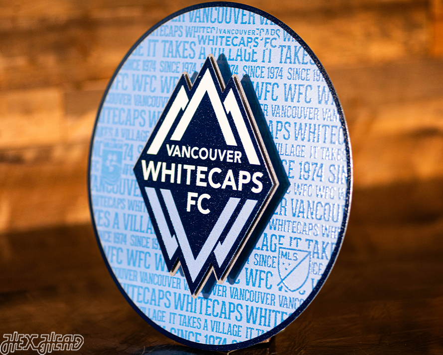 Vancouver Whitecaps CRAFT SERIES 3D Embossed Metal Wall Art