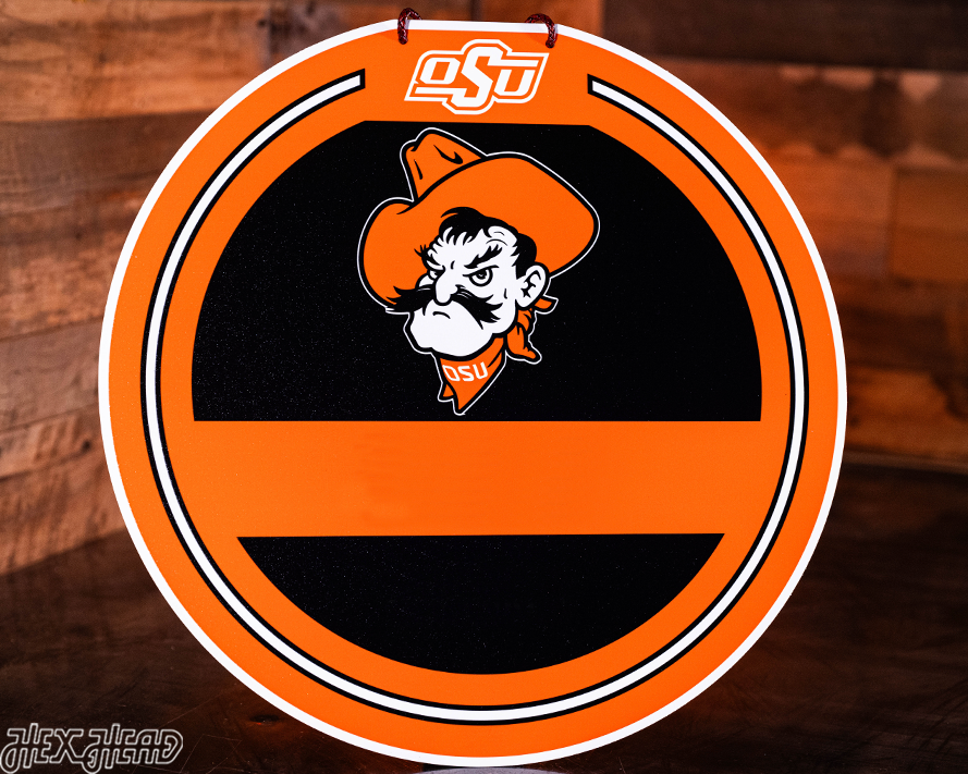 Oklahoma State Cowboys Personalized Monogram Metal Art