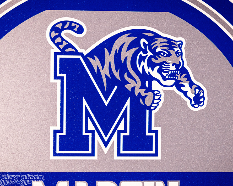 Memphis Tigers Personalized Monogram Metal Art