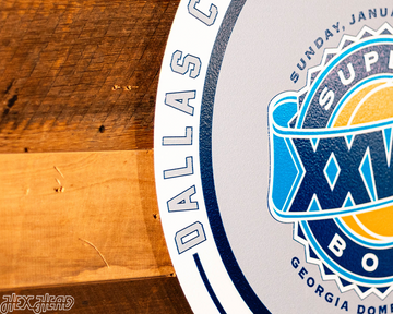 VARSITY Collection- SINGLE Layer Dallas Cowboys Super Bowl XXVIII Metal Wall Art