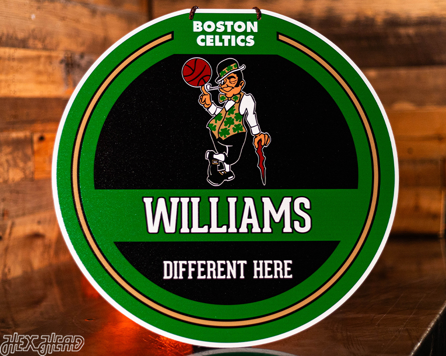 Boston Celtics Personalized Monogram Metal Art