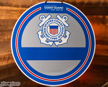 United States Coast Guard Personalized Monogram Metal Art