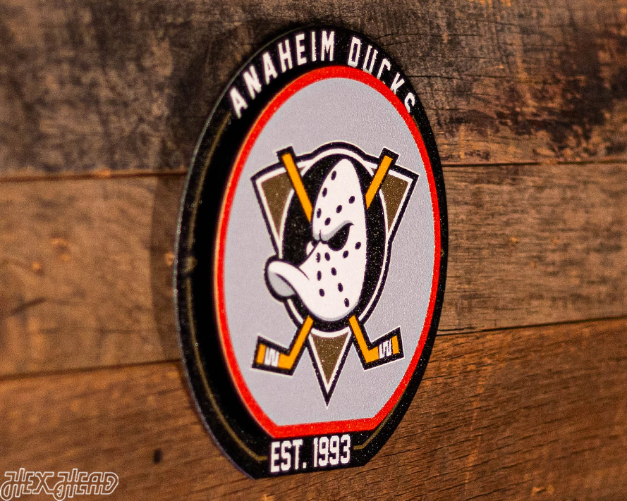 Anaheim Ducks "Double Play" On the Shelf or on the Wall Art