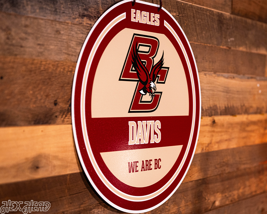 Boston College Eagles Personalized Monogram Metal Art