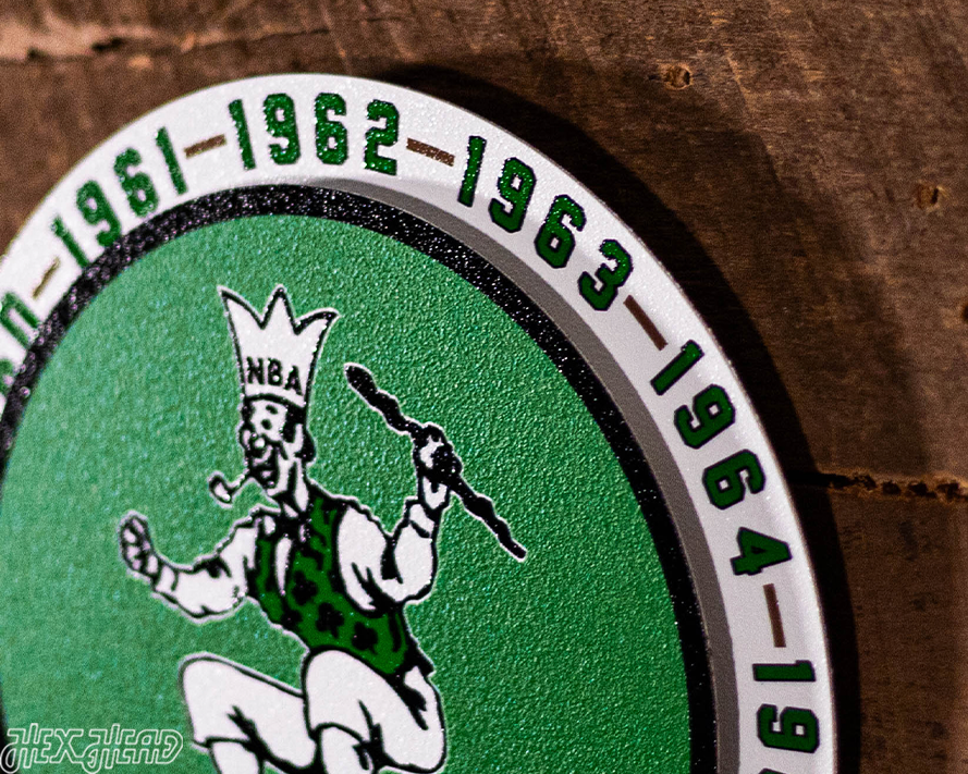 Boston Celtics "1957-1966" NBA World Champions "Double Play" On the Shelf or on the Wall Art