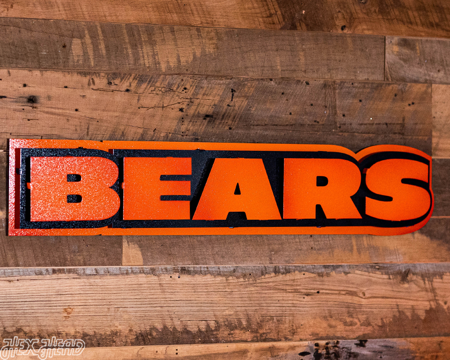 Chicago "BEARS" 3D Vintage Metal Wall Art