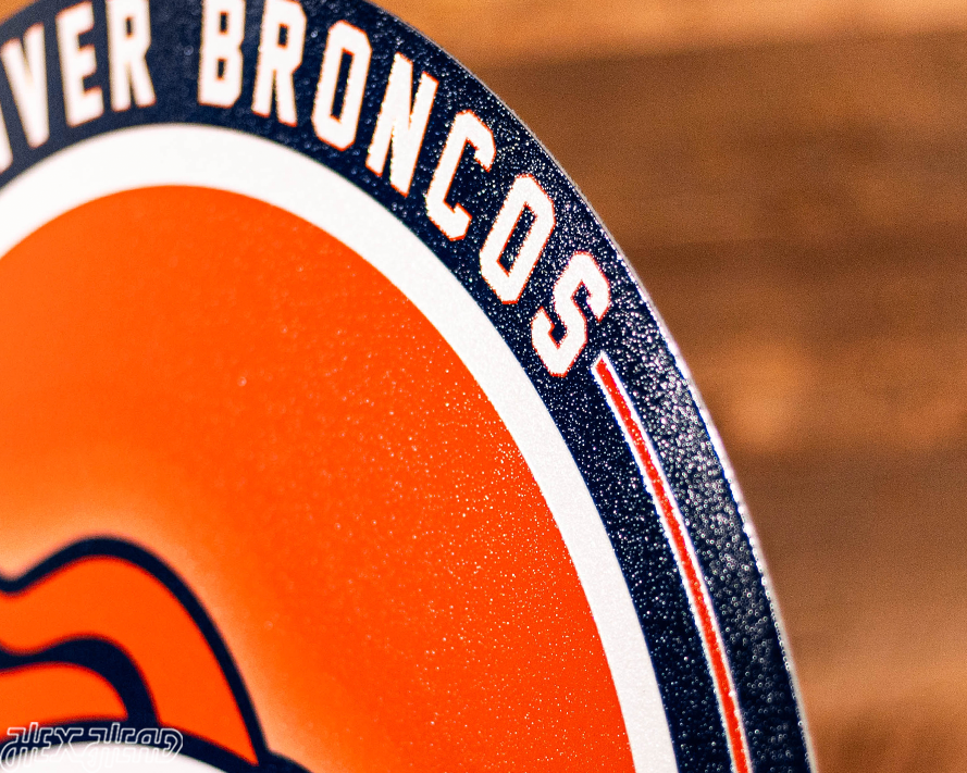 VARSITY Collection- SINGLE Layer Denver Broncos Metal Wall Art