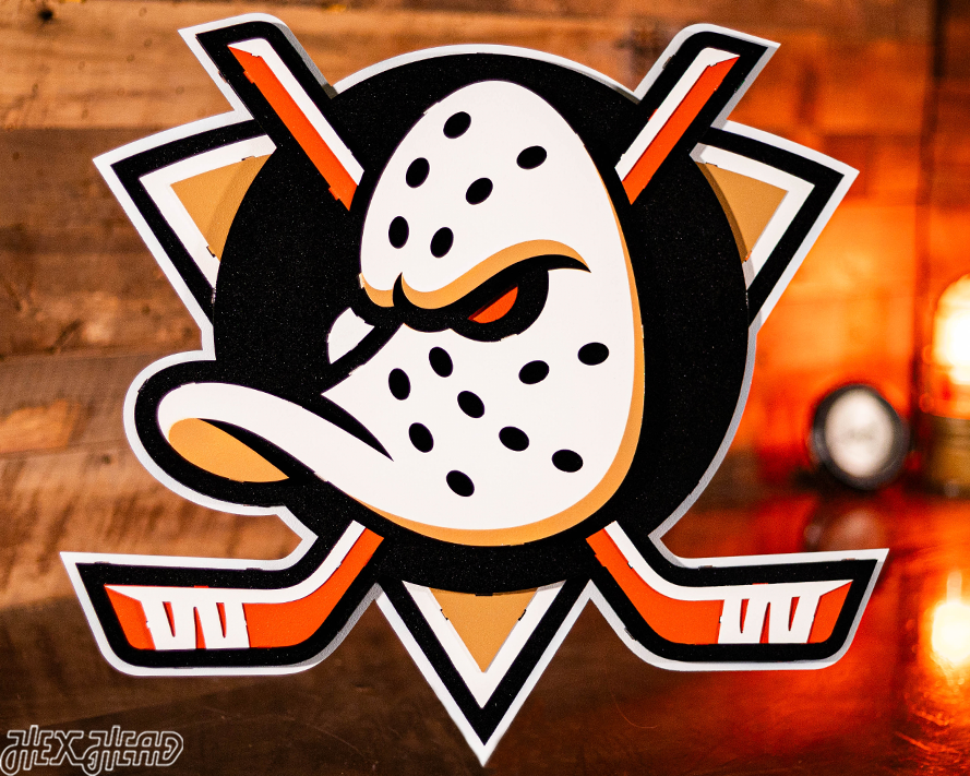 Anaheim Ducks "Mighty Duck" 3D Vintage Metal Wall Art