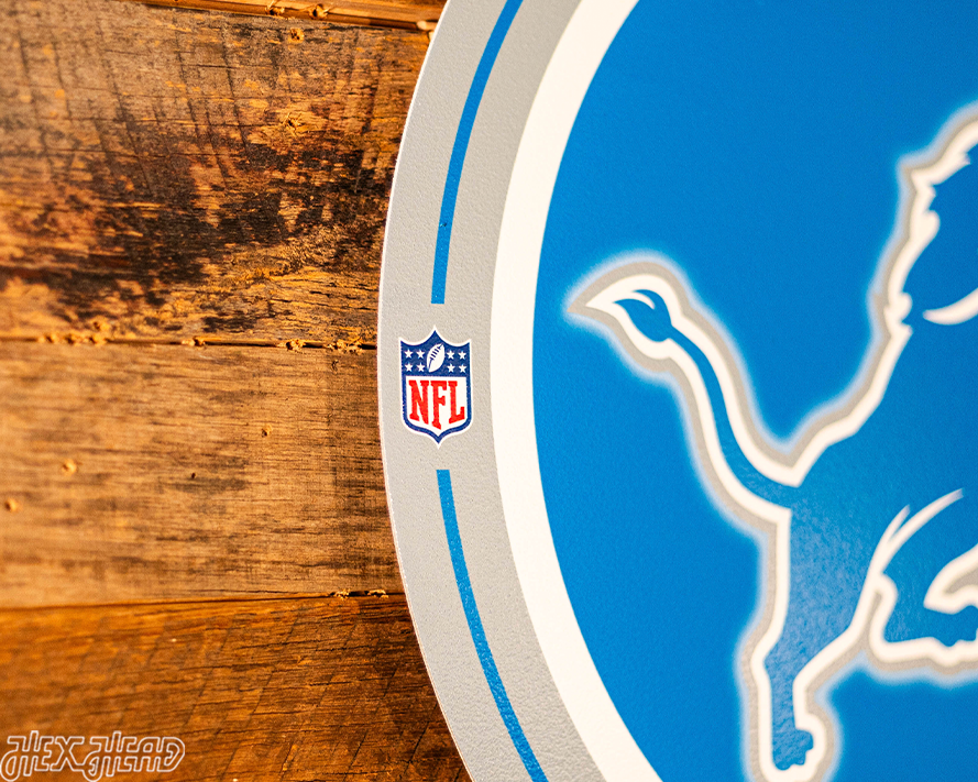 VARSITY Collection- SINGLE Layer Detroit Lions Metal Wall Art