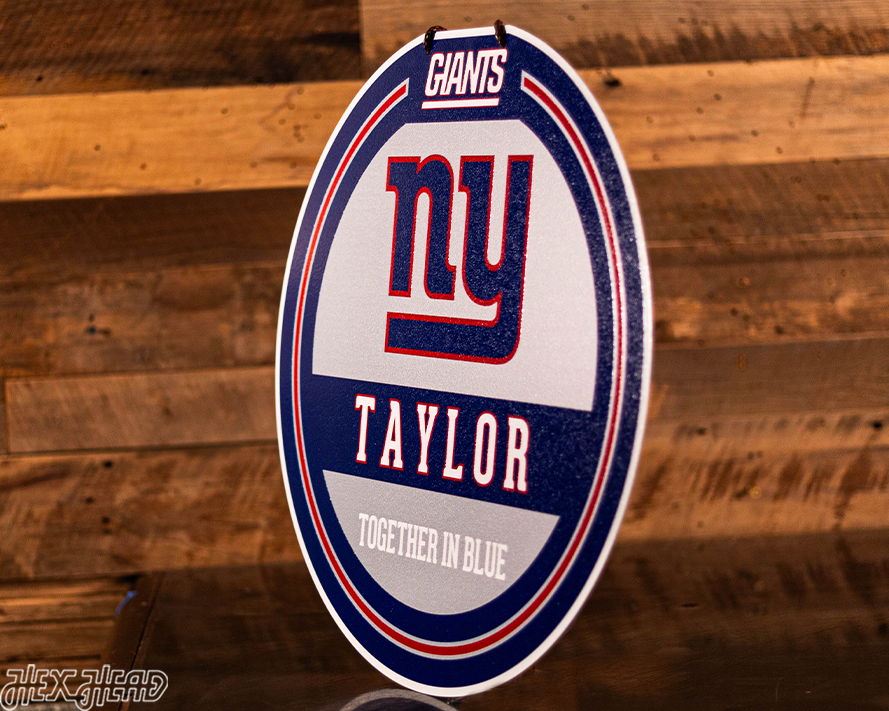 New York Giants Personalized Monogram Metal Art