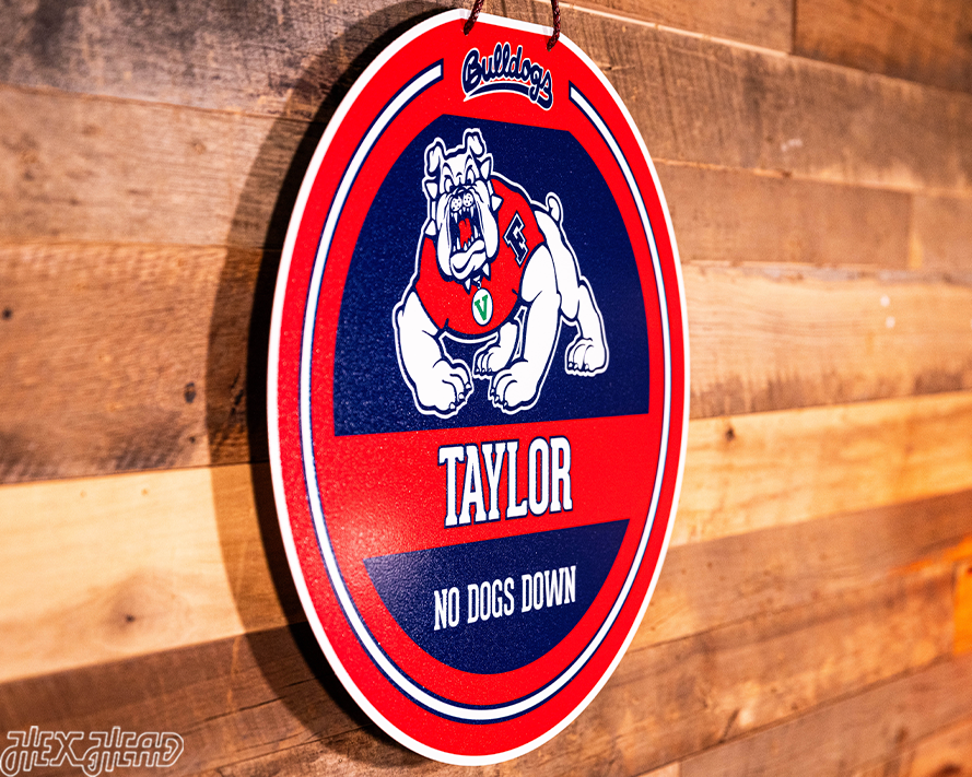 Fresno State Bulldogs Personalized Monogram Metal Art