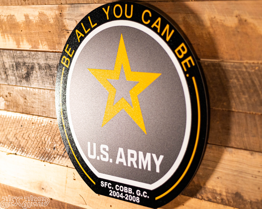 VARSITY Collection- SINGLE Layer United States Army Metal Wall Art