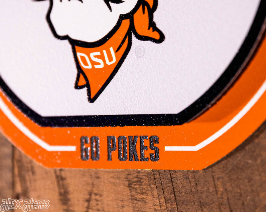 Oklahoma State Cowboys "Double Play" On the Shelf or on the Wall Art