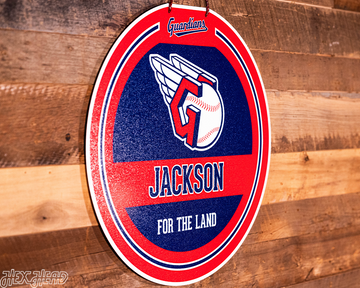 Cleveland Guardians Personalized Monogram Metal Art
