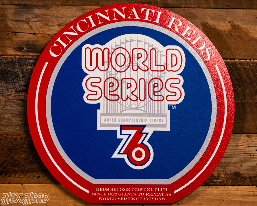 VARSITY Collection- SINGLE Layer 1976 World Series Cincinnati Reds Metal Wall Art