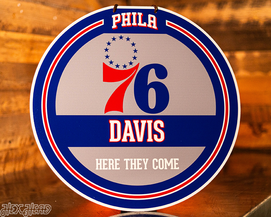 Philadelphia 76ers Personalized Monogram Metal Art