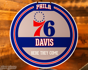 Philadelphia 76ers Personalized Monogram Metal Art