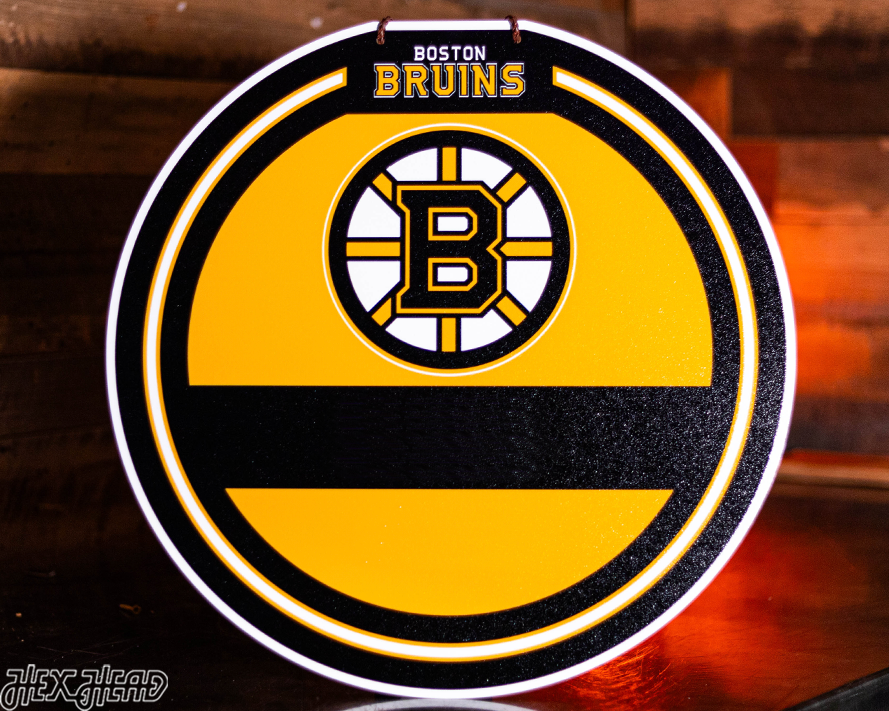 Boston Bruins Personalized Monogram Metal Art